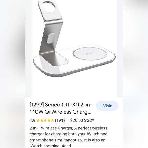 LAX DC 5V / 2A DC 9V / 1.67A Fast Wireless Charger for Apple iwatch/ Phone. - Picture 12 of 12